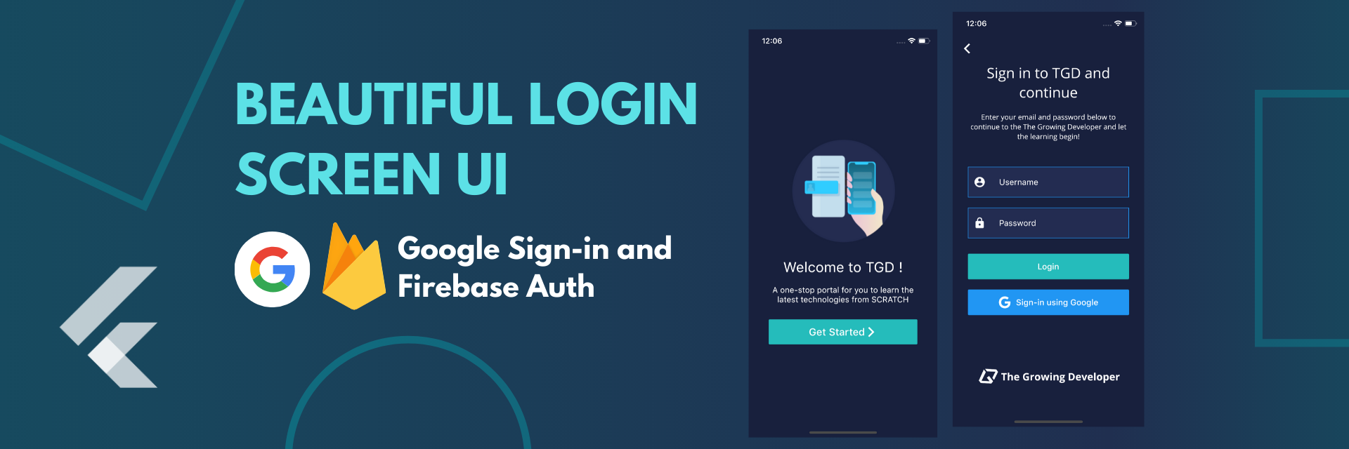 Flutter Tutorial - How to build Beautiful Login Screen with Google Sign - Part I